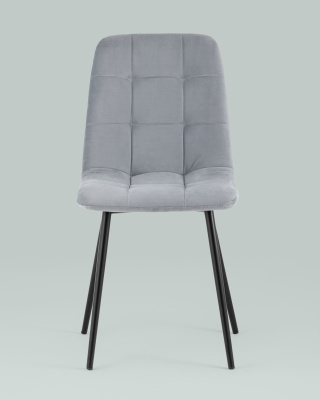 Стул Oliver велюр светло-серый. Фото