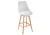 Барный стул Burbon белый. Фото №2