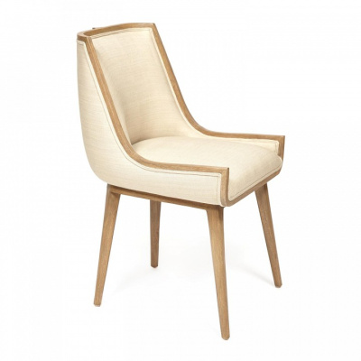 Кресло Secret de Maison BUGATTI ( mod. 20-35) красное дерево/ткань хлопок, 50*58*84 см, Античный дуб/ткань бежевая, ткань FP 028. Фото