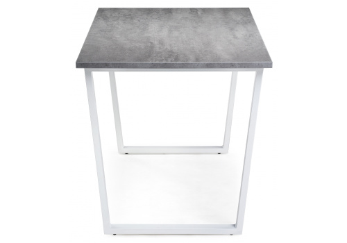 Стол деревянный Лота Лофт 120 25 мм белый матовый / бетон. Фото №3