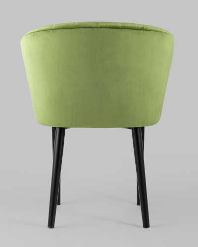 Стул с подлокотниками Нейтон велюр травяной. Фото №6