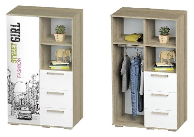 Шкаф комбинированный Сенди,белый. Фото №3