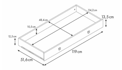 Ящик для кровати Polini kids Simple 304, серый. Фото №10