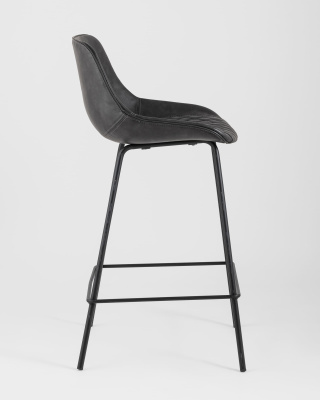 Стул полубарный TEXAS экокожа серый. Фото №4