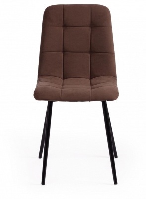 Стул CHILLY MAX  Велюр/металл , 45 х 59 х 88 см , коричневый 09/черный  (поставляется по 2 шт). Фото