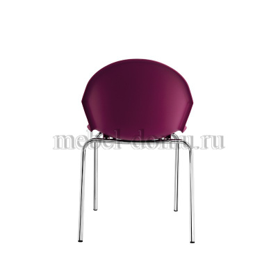 Кресло VAN HALLEN (mod. 2433) пластик/металл, 54,5х53,5х76 см, высота до сиденья 46 см, белый/черный (поставляется по 4 шт). Фото